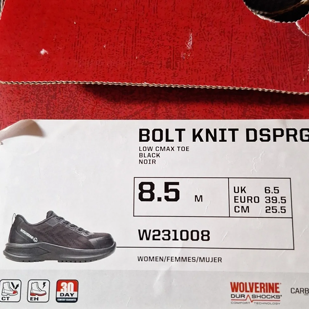 NWT Wolverine Woen's Black Mesh Athletic Sneakers - Picture 4 of 6